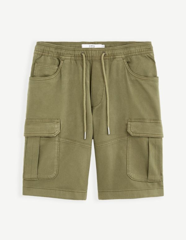 Bermuda poches cargo taille élastiquée