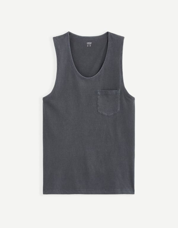 Débardeur 100% coton garment dye