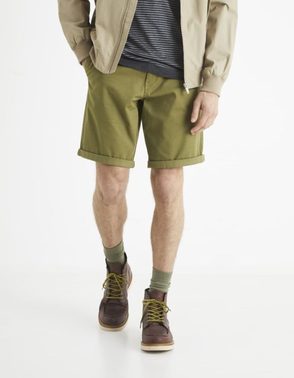 Bermuda poches chino en coton stretch