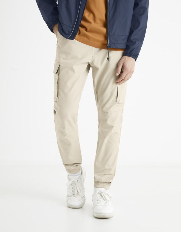 Pantalon cargo en coton stretch