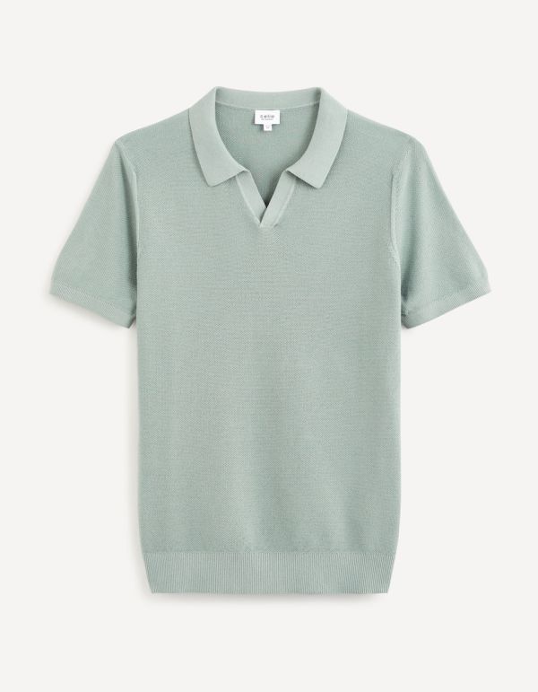 Polo col requin maille 100% coton