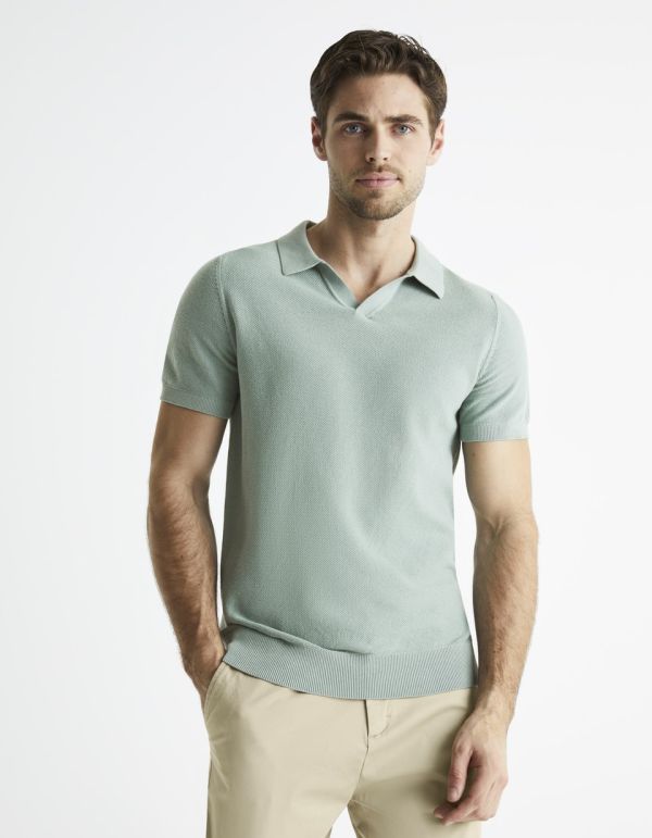 Polo col requin maille 100% coton