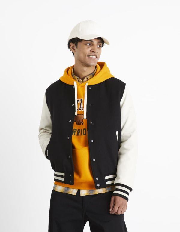 Blouson bomber Varsity - noir