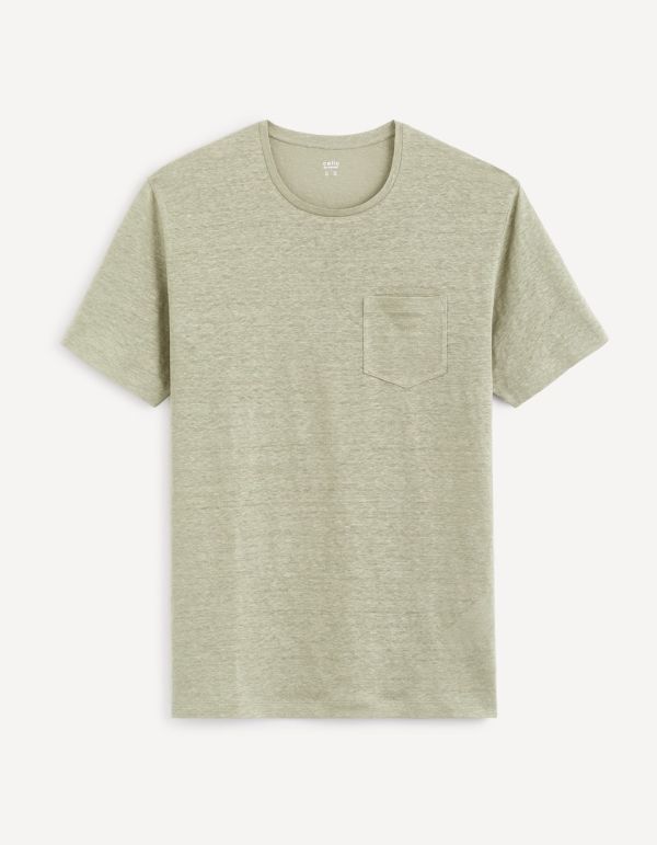 T-shirt col rond 100% lin