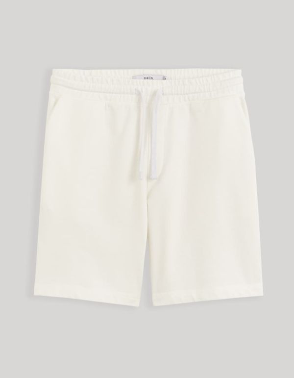 Bermuda 100% coton - blanc