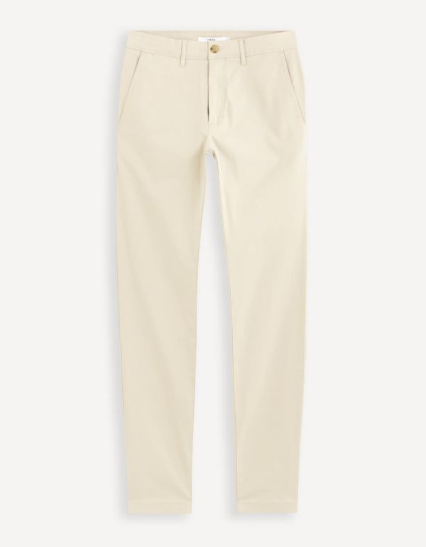 Pantalon chino slim twill stretch - beige