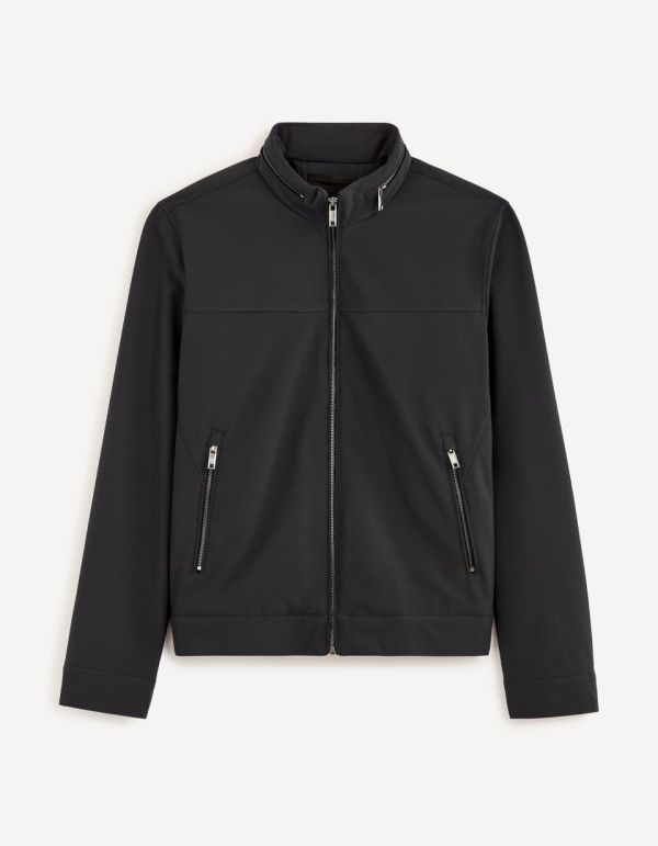 Blouson déperlant avec capuche dans le col