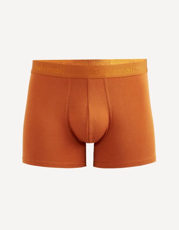 Boxer en coton stretch - marron