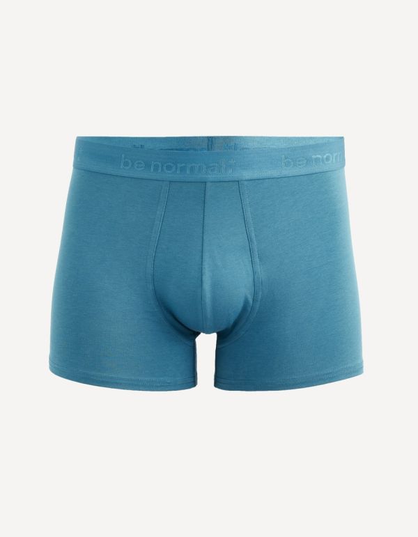 Boxer en coton stretch - bleu