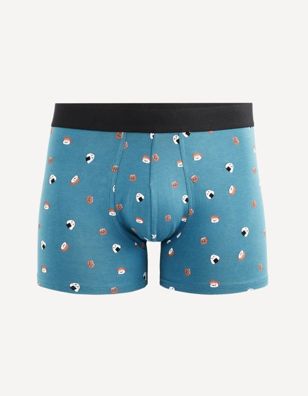 Boxer coton stretch sushi - bleu