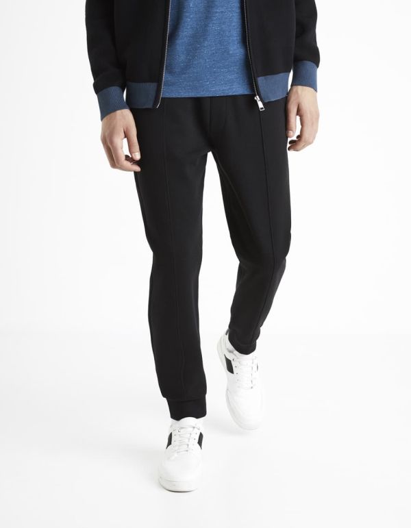 Jogging en coton mélangé - noir