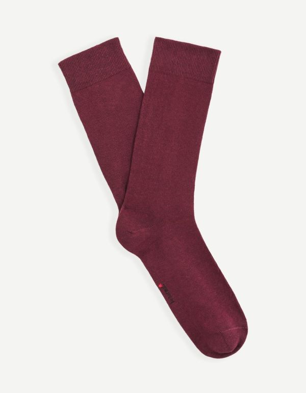 Chaussettes hautes en coton mélangé - violet