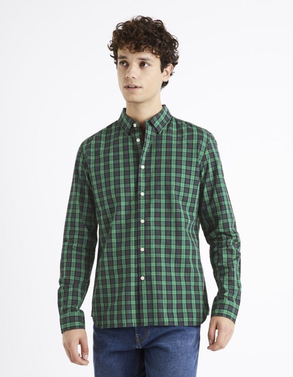 Chemise regular oxford 100% coton - vert