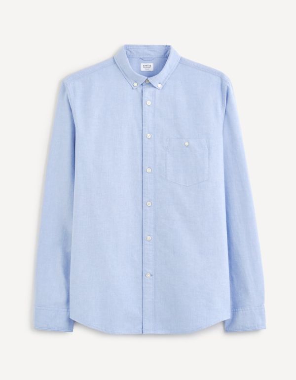 Chemise regular oxford 100% coton - bleu ciel