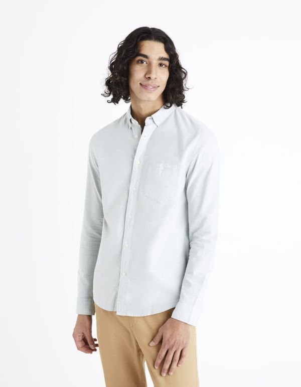 Chemise regular oxford 100% coton - vert