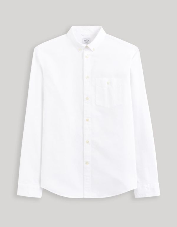 Chemise regular oxford 100% coton - blanc