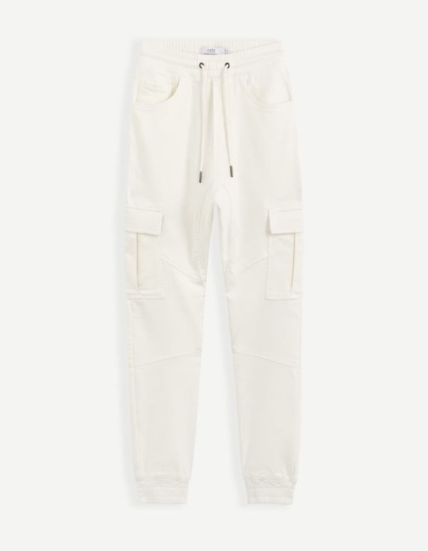 Pantalon cargo - ecru