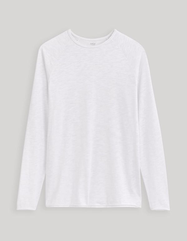 T-shirt col rond 100% coton - blanc