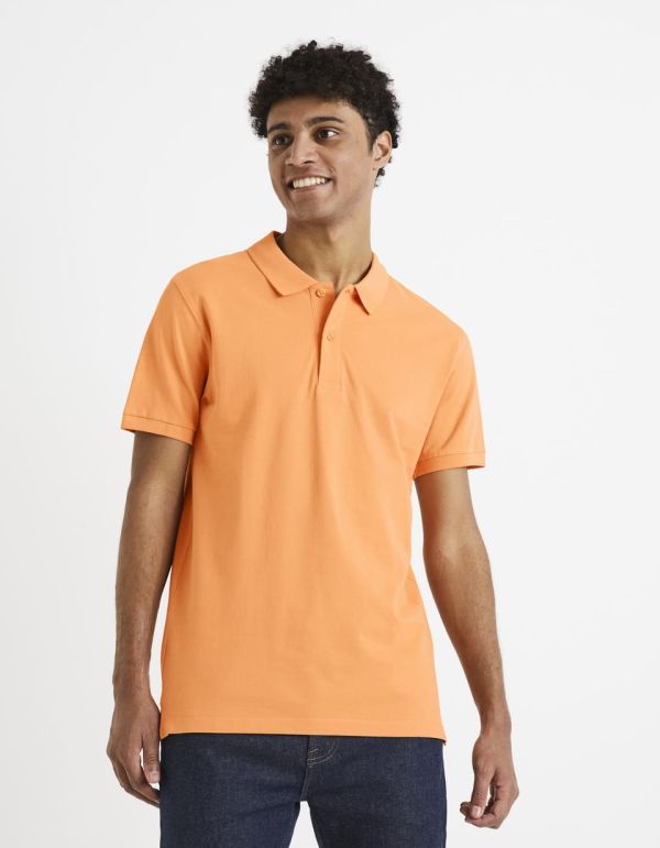 Polo piqué 100% coton - orange