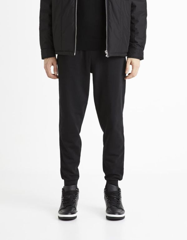 Pantalon de jogging 100% coton - noir