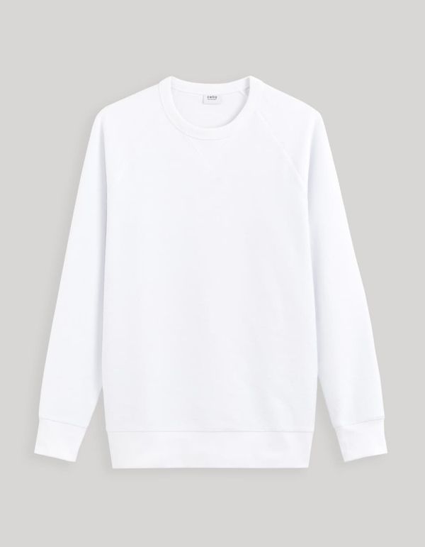 Sweat col rond - blanc