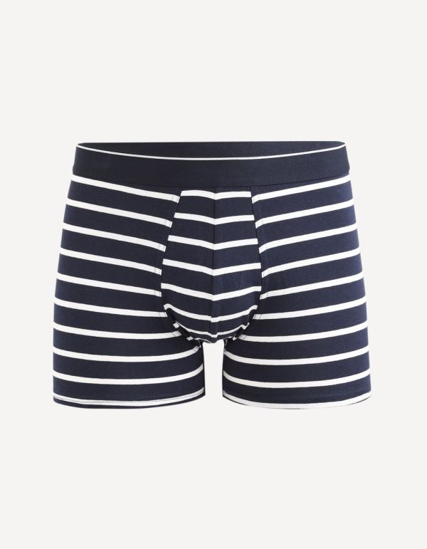 Boxer coton stretch imprimé - marine