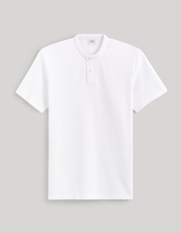 Polo piqué 100% coton - blanc