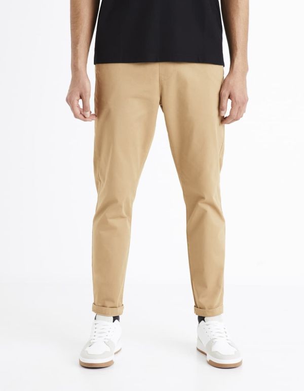 Pantalon coton stretch - sand