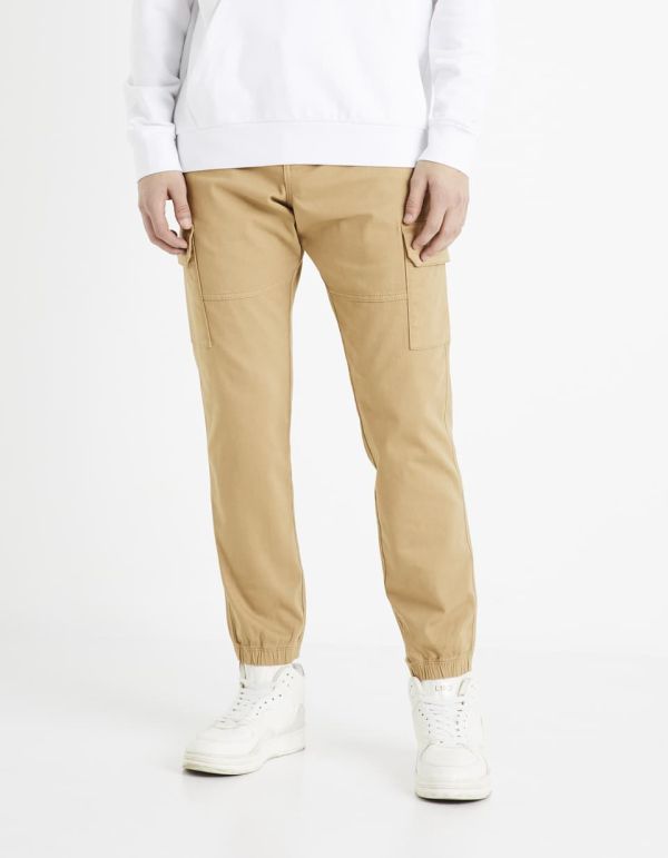 Pantalon slim cargo - sand