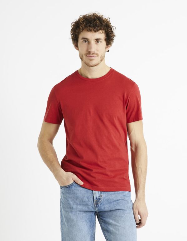 Essentiel - le T-shirt regular 100% coton - rouge