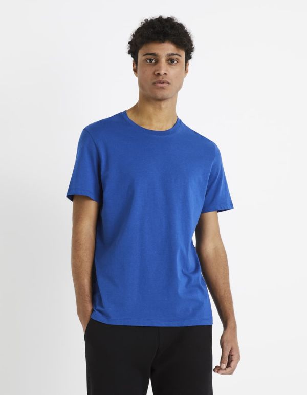 Essentiel - le T-shirt regular 100% coton - bleu