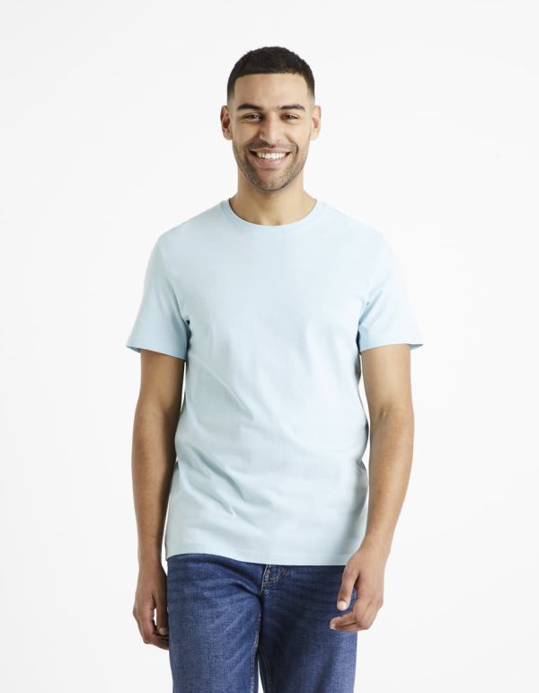 Essentiel - le T-shirt regular 100% coton - bleu clair