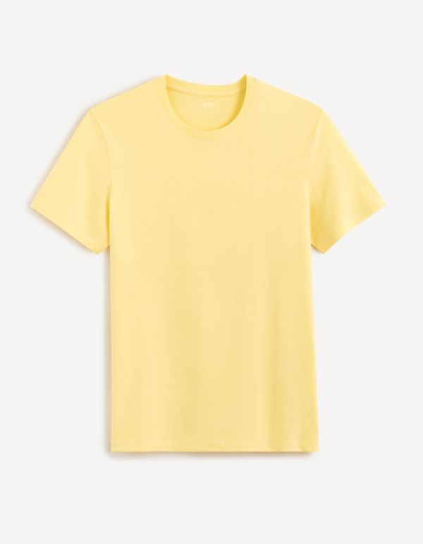 Essentiel - le T-shirt regular 100% coton - jaune