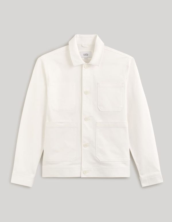 Blouson col chemise - blanc