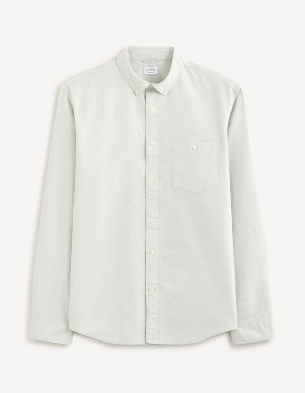 Chemise regular oxford 100% coton - vert