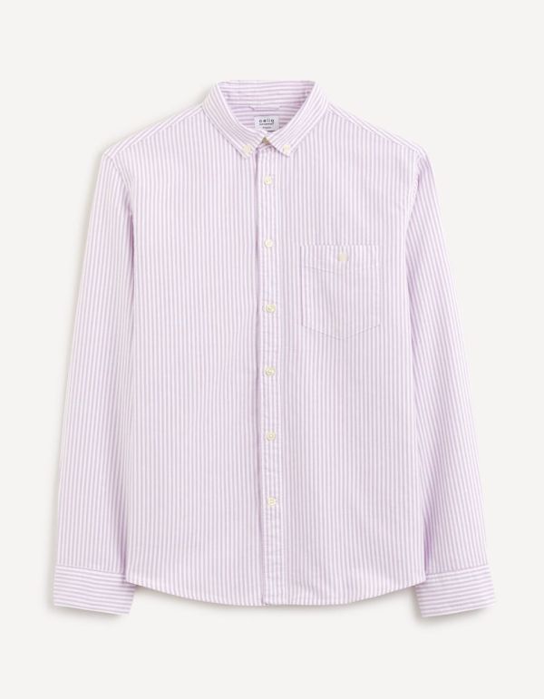 Chemise regular oxford 100% coton - mauve