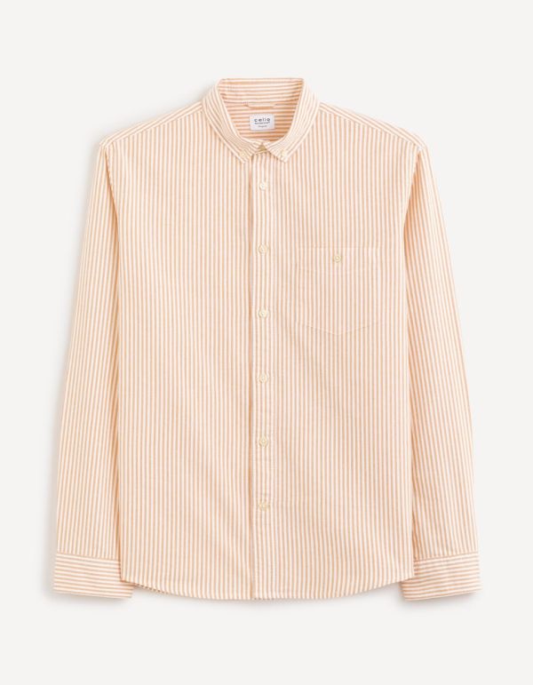 Chemise regular oxford 100% coton - orange