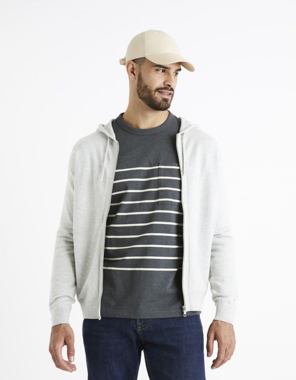 Pull à capuche - gris