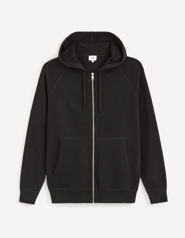 Pull à capuche - noir
