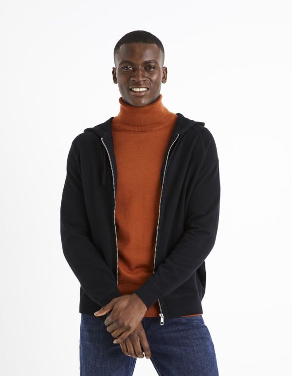 Pull à capuche - noir