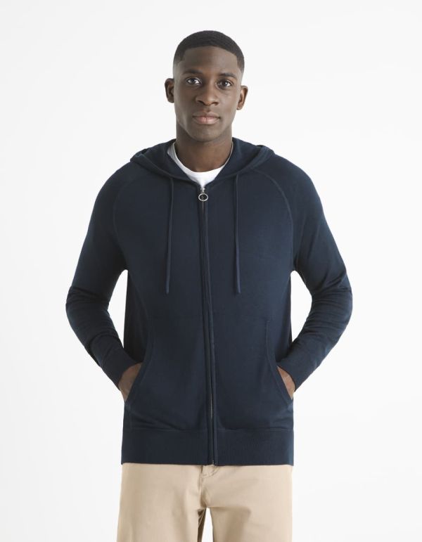 Pull à capuche zippé