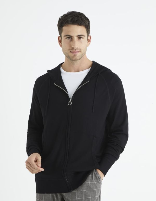 Pull à capuche zippé