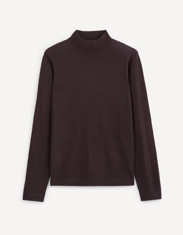 Pull col montant 100% laine mérinos extra fin