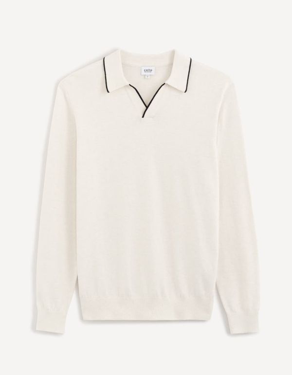 Pull col polo coton majoritaire