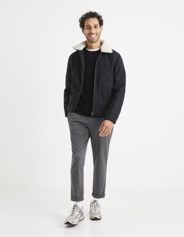 Pull col rond 100% cachemire - noir