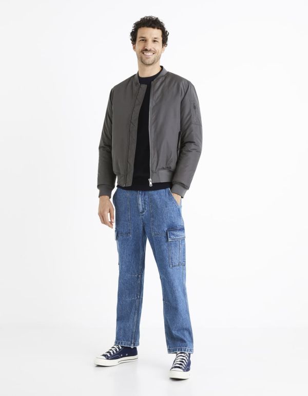 Pull col rond 100% cachemire - encre fonce