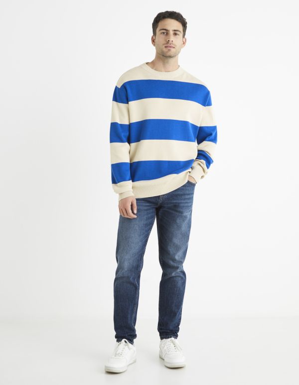 Pull col rond 100% coton