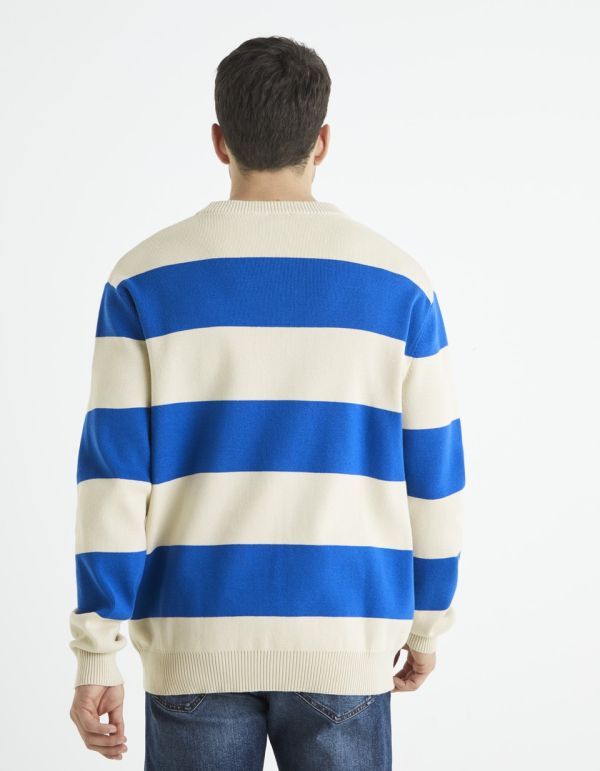 Pull col rond 100% coton