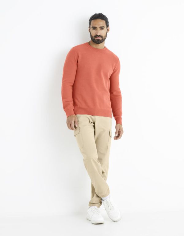 Pull col rond 100% coton