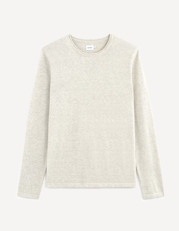 Pull col rond 100% coton